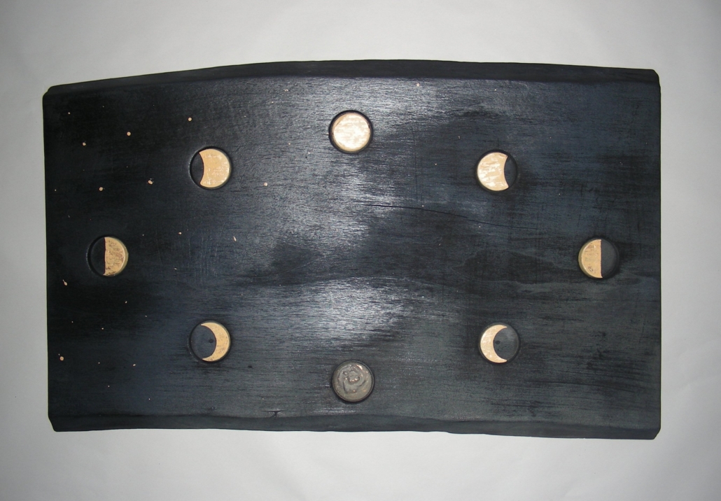 buche geschwärzt mit gipsform‑mondeinlagen